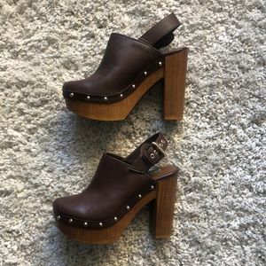 Brown Platform Booties